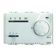 Gewiss GW20853  Termostat elektronický, 3rychlosti, 230V 50/60Hz, bílá