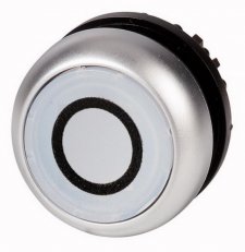 Eaton M22-DL-W-X0 Prosvětlená ovládací hlavice, bez aret, kroužek titan, O bílá