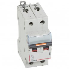 DX3 JISTIČ, 2 PÓLOVÝ, CHAR. D,6A 25KA LEGRAND 409818