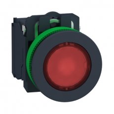 Ovadač stiskací prosvětlený zapuštěný s LED Ru 120 V AC SCHNEIDER XB5FW34G5