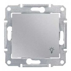 Sedna Ovládač tlačítkový ''světlo'', řazení 1/0, Aluminium SCHNEIDER SDN0900160
