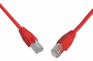 Patch kabel CAT6 SFTP PVC 1m červený snag-proof SOLARIX 28760109