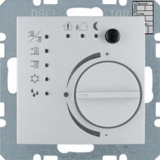 Termostat, prostorový s tlačítky, S.1/B.x, alu, mat BERKER 75441183