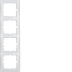 Rámeček, 4-násobný, S.1, bílá lesk BERKER 5310148989