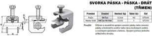 Svorka páska-páska-drát (třmen) SKTzv (FeZn) TREMIS VT045