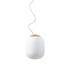 Závěsné svítidlo TANIA L1 HP 52W IP40 3K ON/OFF SKLO OPAL mosaz OSMONT TAN62348