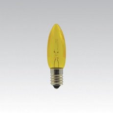 Svíčková barevná žárovka AE 23V 3W E10 C13 vánoční žlutá NBB 374011000