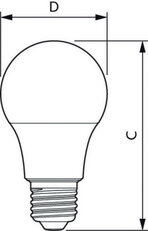 LED žárovka PHILIPS E27 7.5-60W A60 830 806lm 250°