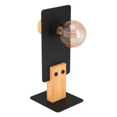 Stolní svítidlo BRAMERTON 1xE27 černá/dřevo 40W IP20 EGLO 43754