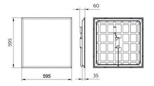 LED panel RC065B 38W/3400lm 840 UGR 19