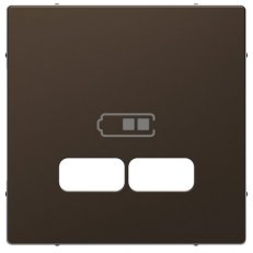 Centrální deska, Merten D-Life, pro 2xUSB, kov, Mocca    SCHNEIDER MTN4367-6052