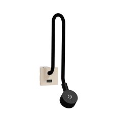 NOVÁ UNICA Lampička + USB nabíječka typu A 2.1A, Béžová SCHNEIDER NU360344