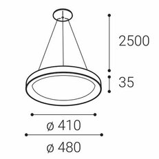 BELLA SLIM 48 P-Z, B 38W DALI TW 3000K/4000K LED2 3271853DTW