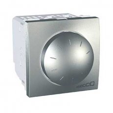 Unica Stmívač otočný 40-400W, ř. 6, Aluminium SCHNEIDER MGU3.511.30