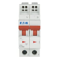 PLI-C4/2 Jistič PLI (bezšroubové svorky nahoře) char C 2-pólový 10kA 4A 101295