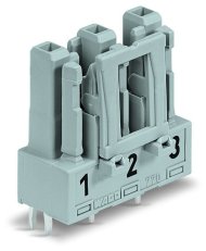 Zásuvka na desky plošných spojů rovné provedení 3pól. šedá WAGO 770-843/062-000