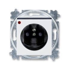 Zásuvka s přepěťovou ochranou 5599H-A02357 62 bílá/kouřová černá Levit ABB