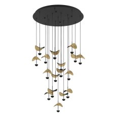 Závěsné svítidlo DRACERA LED O780 černá/zlatá 17X2,3W EGLO 390341