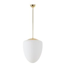Závěsné LED svítidlo se skleněným stínidlem OSMONT ASTRA P 27W IP40 3K mosaz