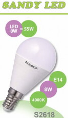 Sandy S2618 SANDY LED E14 B45 8W SMD 4000K