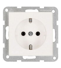 Zásuvka SCHUKO, bezšroubové svorky, bílá SCHRACK EV101301--