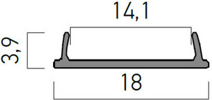 PRF009 SURF. AL. FLEXIBLE PROFILE 2 m