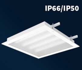 Vestavné svítidlo ODIS-LED-L-PB-SQ-GLM-8700-840, IP66/IP50 VYRTYCH 085844