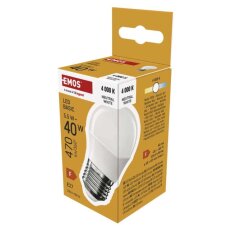 LED žárovka Basic Mini Globe E27 5,5 W (40 W) 470 lm neutrální bílá EMOS ZL6F23