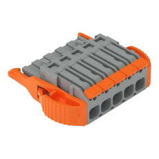 1vodičová pružinová svorkovnice, Páčka, Push-in CAGE CLAMP, Šedá