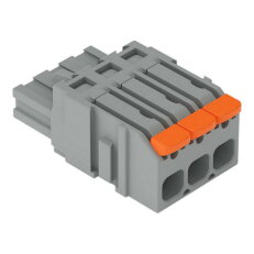 1vodičová pružinová svorkovnice, Páčka, Push-in CAGE CLAMP, Šedá