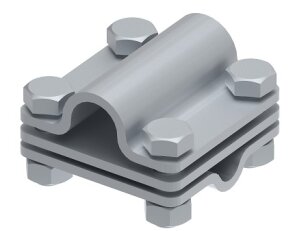 Křížová svorka L55 na drát, pásku a tyč d16mm, 8/10mm, páska 30mm, StZn 111212