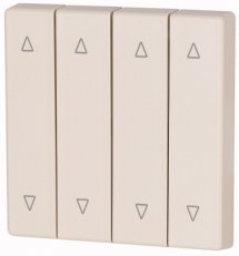 CWIZ-04/22 Kryt RF tlačítka 4x1/4 55x55mm Nahoru-dolů Krémová matná Eaton 147622