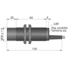 Kapacitní senzor d30 mm - Atex prach AECO SC30P-RE25 AD3 LC5