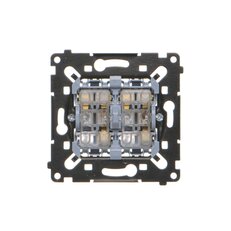 Přepínač střídavý 2 násobný (přístroj), řazení 6+6, 10A/250V, bezšroubové svorky