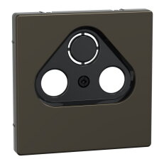 Centrální deska, Merten System D, anténa, 2/3 otvory, mocca kovová, kov