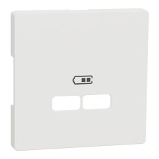 Centrální deska, Merten System D, pro USB nabíječky, nordic white, termoplast