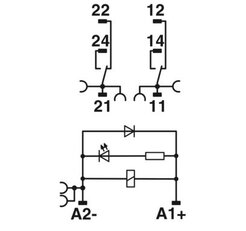 Reléový modul RIF-1-RPT-LDP-24DC/2X21 PHOENIX CONTACT 2903334