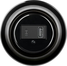 ABB Decento Přístroj nabíjecí USB-A + USB-C černá 5014K-C00399 N