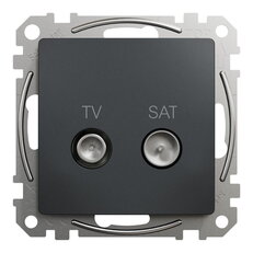Sedna D/E TV SAT zásuvka průběžná 7dB, Antracit SCHNEIDER SDD114474S
