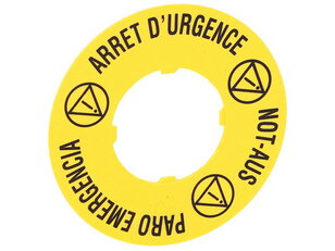 Lovato LPXAU118 Štítek EMERGENCY/STOP