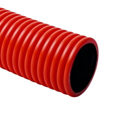 Ohebná dvouplášťová korugovaná bezhalog. chránička KOPOFLEX 110mm červená 25m