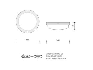 Svítidlo se senzorem OLGA 60W + Senzor bílá PANLUX OS-60/B