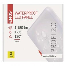 LED vestavné svítidlo VIXXO, čtvercové, bílé, 13,5W neut.b.,IP65 EMOS ZV2142