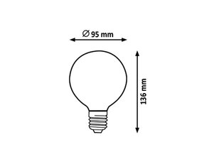 Světelný zdroj Filament LED E27 G95 7W 870Lm 4000K RABALUX 1698