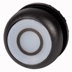 Eaton M22S-DL-W-X0 Prosvětlená ovládací hlavice, bez aret, kroužek černý, O bílá