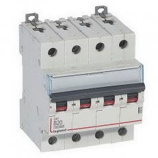 DX3 JISTIČ, 4 PÓLOVÝ, CHAR. B,20A 10000A/16KA LEGRAND 409066