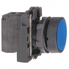 Schneider XB5AA65 Ovládač stiskací lícující, 1 Z + 1 V, modrý