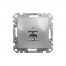 Sedna D/E Datová zásuvka 1xRJ45 kat. 6 STP, Aluminium SCHNEIDER SDD113461S