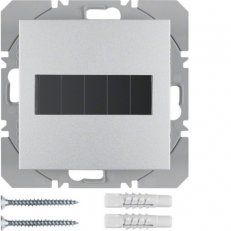 KNX RF tlačítko 1-násobné solární ploché, quicklink, S.1/B.x, stříbrná mat