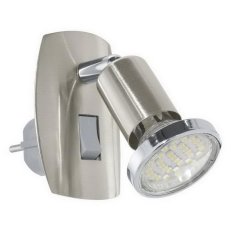 Bodové svítidlo do zásuvky MINI 4 1xGU10 matný nikl/chrom 2,8W IP20 EGLO 92924